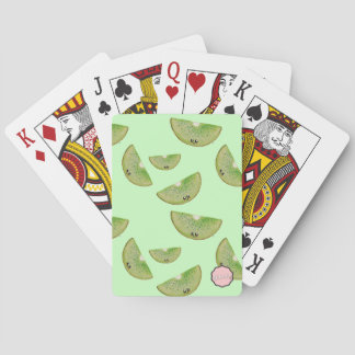 Kawaii Kiwi Slice Pattern Spielkarten