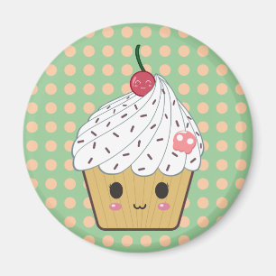 Kawaii kleiner Kuchen in den Tupfen Magnet