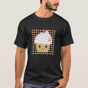 Kawaii kleiner Kuchen in den Tupfen T-Shirt