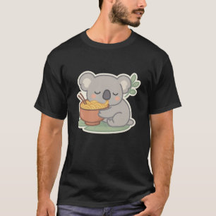 Kawaii Koala Hugging Ramen Bowl - Niedlich Aussie T-Shirt