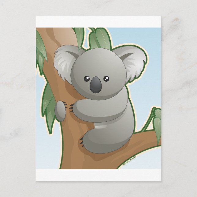 Kawaii Koala Postkarte (Vorderseite)