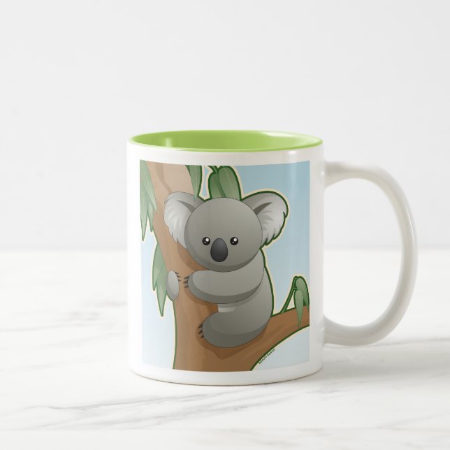 Kawaii Koala Zweifarbige Tasse (Rechts)