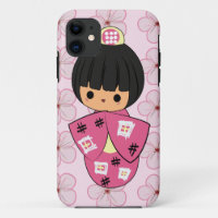 Kawaii Kokeshi Puppe iPhone Fall