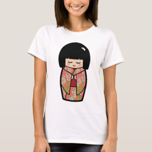 Kawaii Kokeshi (Rosa) Japanisches Puppentheater Sh T-Shirt