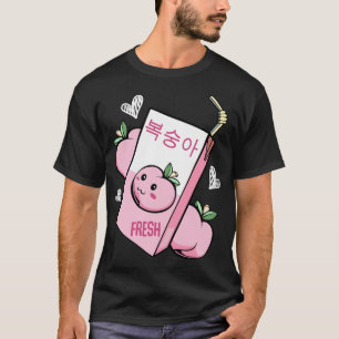 Kawaii Koreanischer Pfirsichsaft Frucht Liebenswür T-Shirt