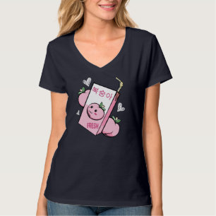 Kawaii Koreanischer Pfirsichsaft liebenswerte Fruc T-Shirt