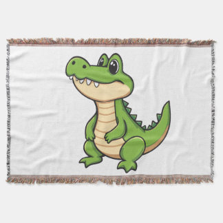 Kawaii-Krokodil-Gewebe-Decke Decke