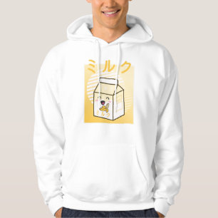 Kawaii-Kuh Retro-Japan-Bananen-Milch Hoodie