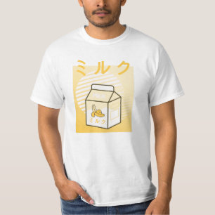 Kawaii-Kuh-Retro-japanische-Bananen-Milch T-Shirt