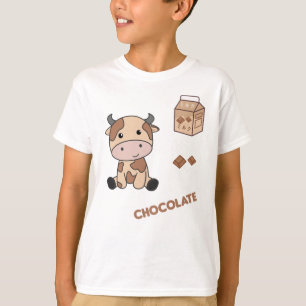 Kawaii-Kuh Retro-Japanische Schokoladen-Kühe T-Shirt