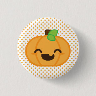 Kawaii Kürbislaterne Pumpkin Button