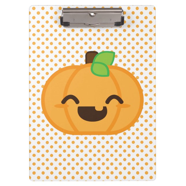 Kawaii Kürbislaterne Pumpkin Clip Board Klemmbrett (Vorderseite)