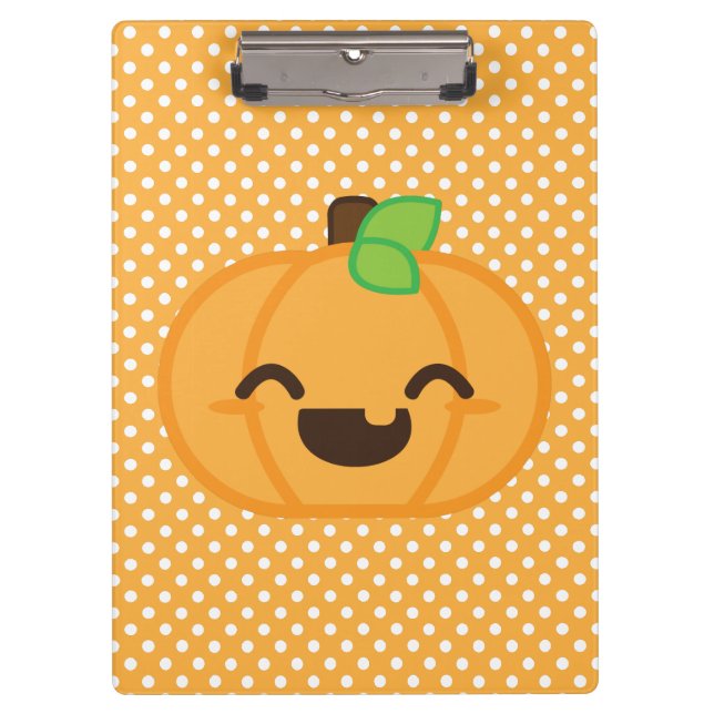 Kawaii Kürbislaterne Pumpkin Clip Board Klemmbrett (Vorderseite)