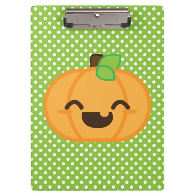 Kawaii Kürbislaterne Pumpkin Clip Board Klemmbrett (Vorderseite)