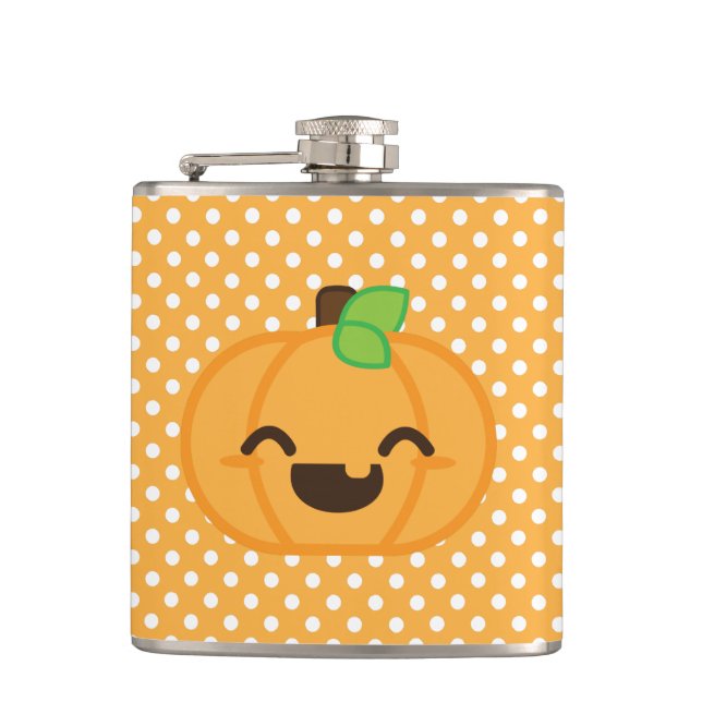 Kawaii Kürbislaterne Pumpkin Flask Flachmann (Vorderseite)