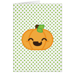 Kawaii Kürbislaterne Pumpkin Note Card