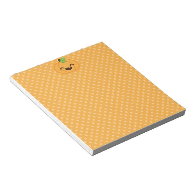 Kawaii Kürbislaterne Pumpkin Notepad Notizblock (angewinkelt)