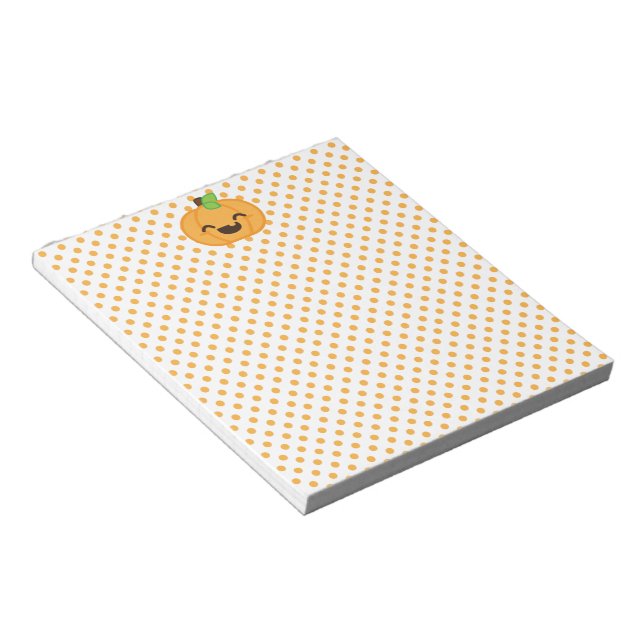 Kawaii Kürbislaterne Pumpkin Notepad Notizblock (angewinkelt)