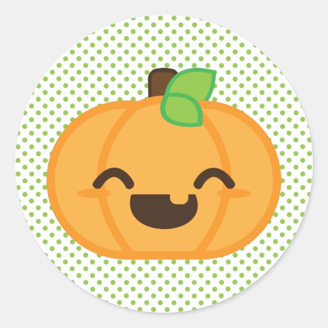 Kawaii Kürbislaterne Pumpkin Stickers (Vorderseite)