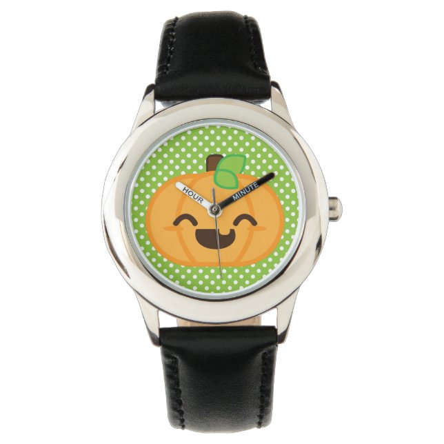 Kawaii Kürbislaterne Pumpkin Watch Armbanduhr (Vorderseite)