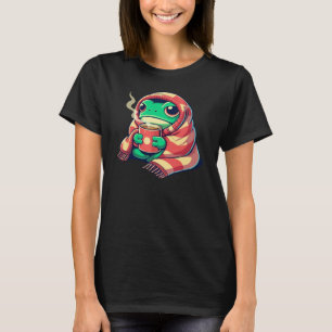 Kawaii Kuschel-Frosch mit Heißgetränk-Warmer-Decke T-Shirt