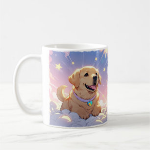 Kawaii Labrador Retriever sky & stars Kaffeetasse