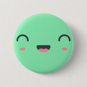 Kawaii lächelnd Gesicht mit runden geschlossenen A Button