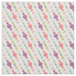 Kawaii lächelt Candy All-Over-Muster Stoff