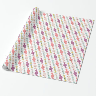 Kawaii lächelt Candy Wrapping Paper Geschenkpapier