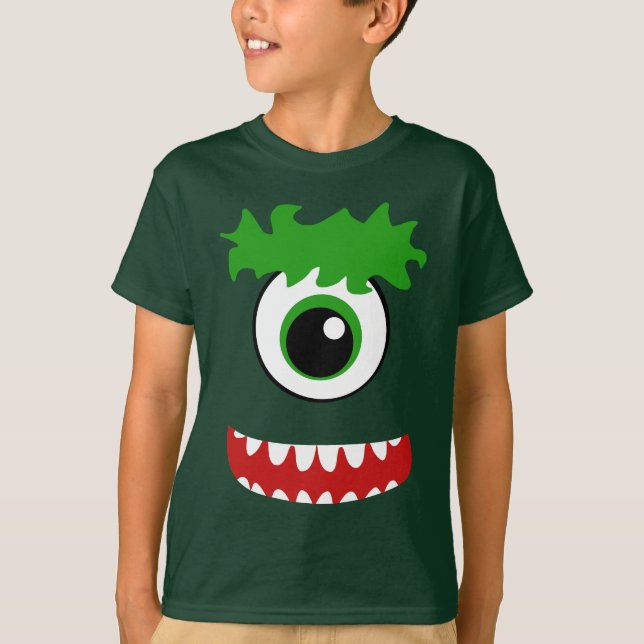 Kawaii lächelt ein Mit Augen Monster T-Shirt (Vorderseite)