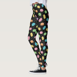 Kawaii-Lebensmittel Pastell-Französische Macarons  Leggings