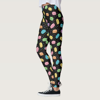 Kawaii-Lebensmittel Pastell-Französische Macarons Leggings