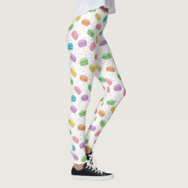 Kawaii-Lebensmittel Pastell-Französische Macarons  Leggings