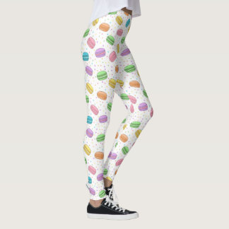 Kawaii-Lebensmittel Pastell-Französische Macarons Leggings
