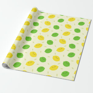 Kawaii Lemons & Limes Geschenkpapier