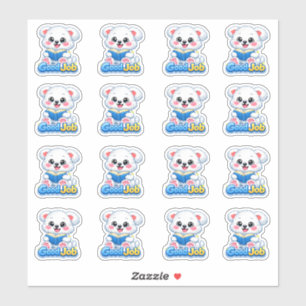 Kawaii-Lesebegleitbär - Gute Arbeit, Lehrer! Aufkleber