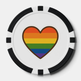 Kawaii LGBTQ+ Primer Herzschlag Pokerchips