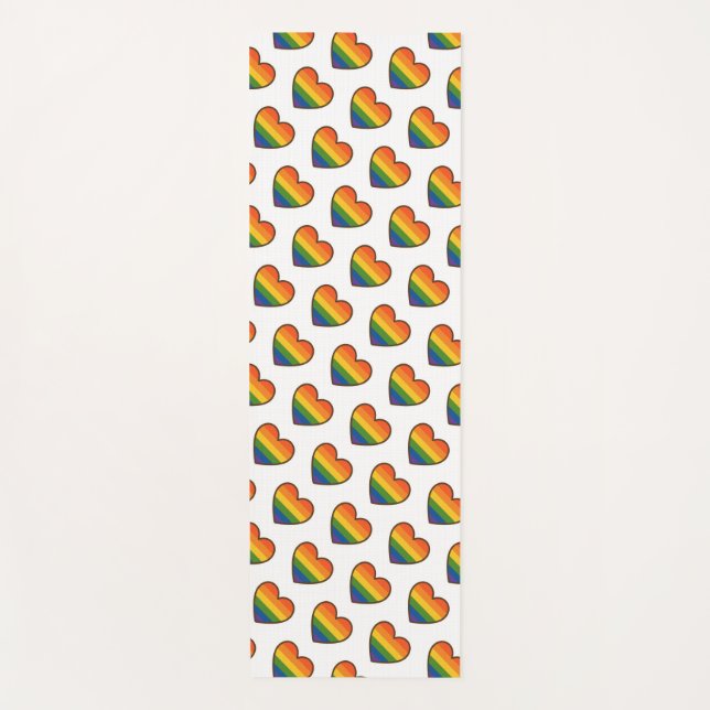 Kawaii LGBTQ+ Primer Herzschlag Yogamatte (Vorderseite)