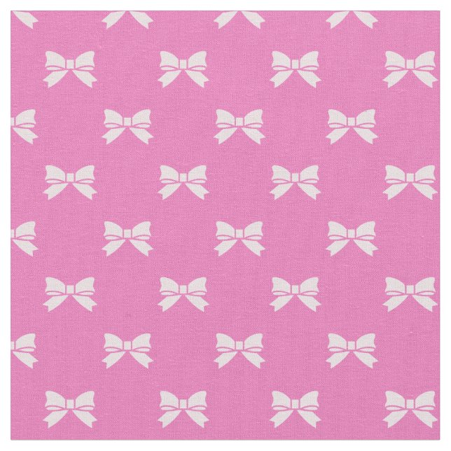 Kawaii Light Pink Bows on Dark Pink Stoff (Nahaufnahme)