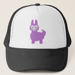 Kawaii lila Lama Truckerkappe