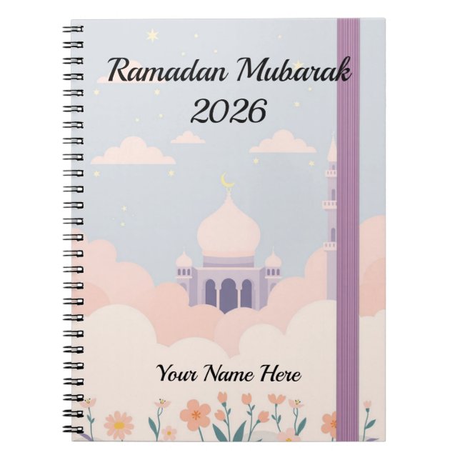 Kawaii Lila Moschee Wolken Notizblock (Vorderseite)