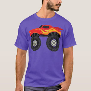 Kawaii-Lkw-Autos 4x4 zerquetschen roten Monstertru T-Shirt
