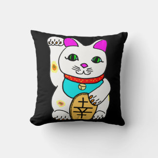 Kawaii Lucky Cat Maneki Neko Beckoning Kissen