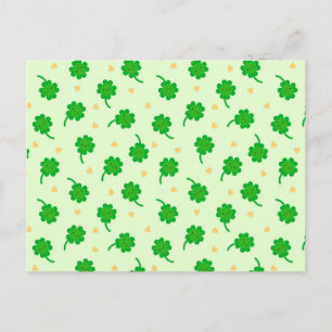 Kawaii Lucky Clover Postkarte
