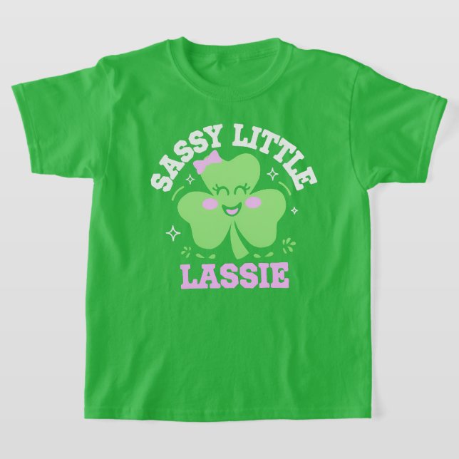 Kawaii Lucky Clover Sassy Irish Lass St. Patrick's T-Shirt (Ablage )