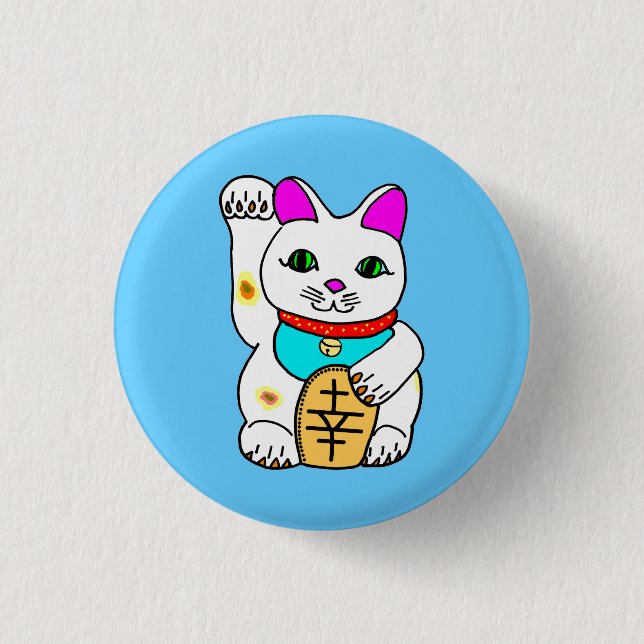 Kawaii luckycat button (Vorderseite)