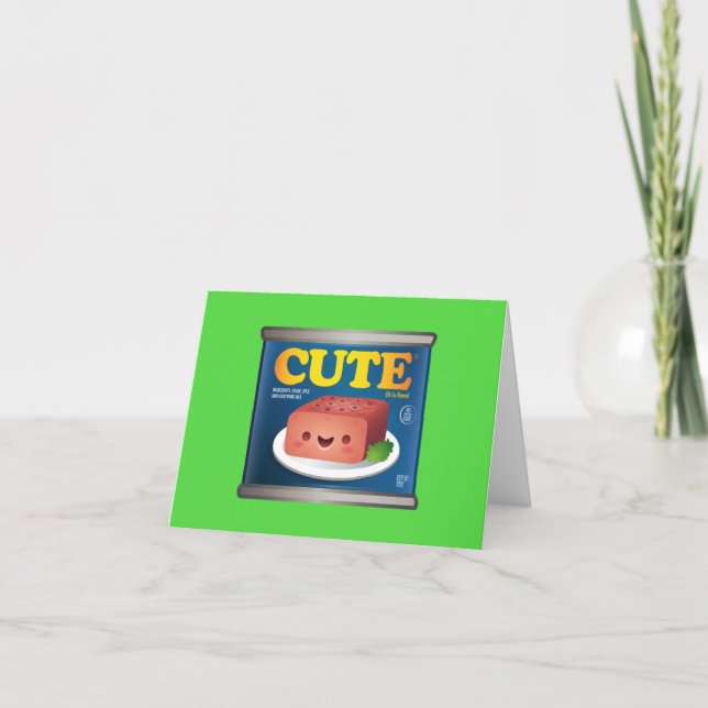 Kawaii Luncheon Meat Note Card Karte (Vorderseite)