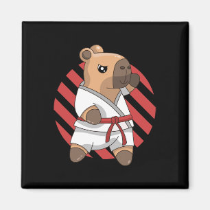 Kawaii Lustige Capyra Capy Karate Martial Arts Kei Magnet