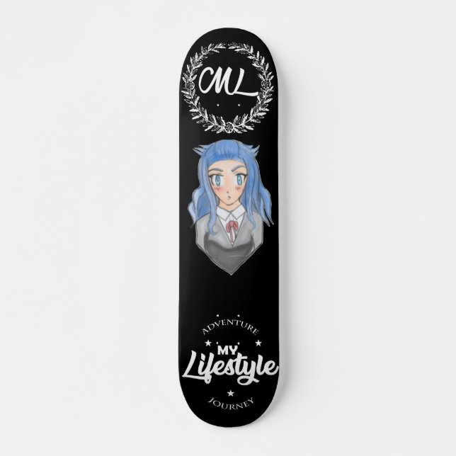 Kawaii Mädchenleben Skateboard (Vorne)