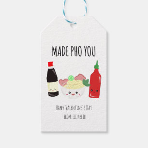 Kawaii Made Pho füreinander Valentinstag-Nudeln Geschenkanhänger